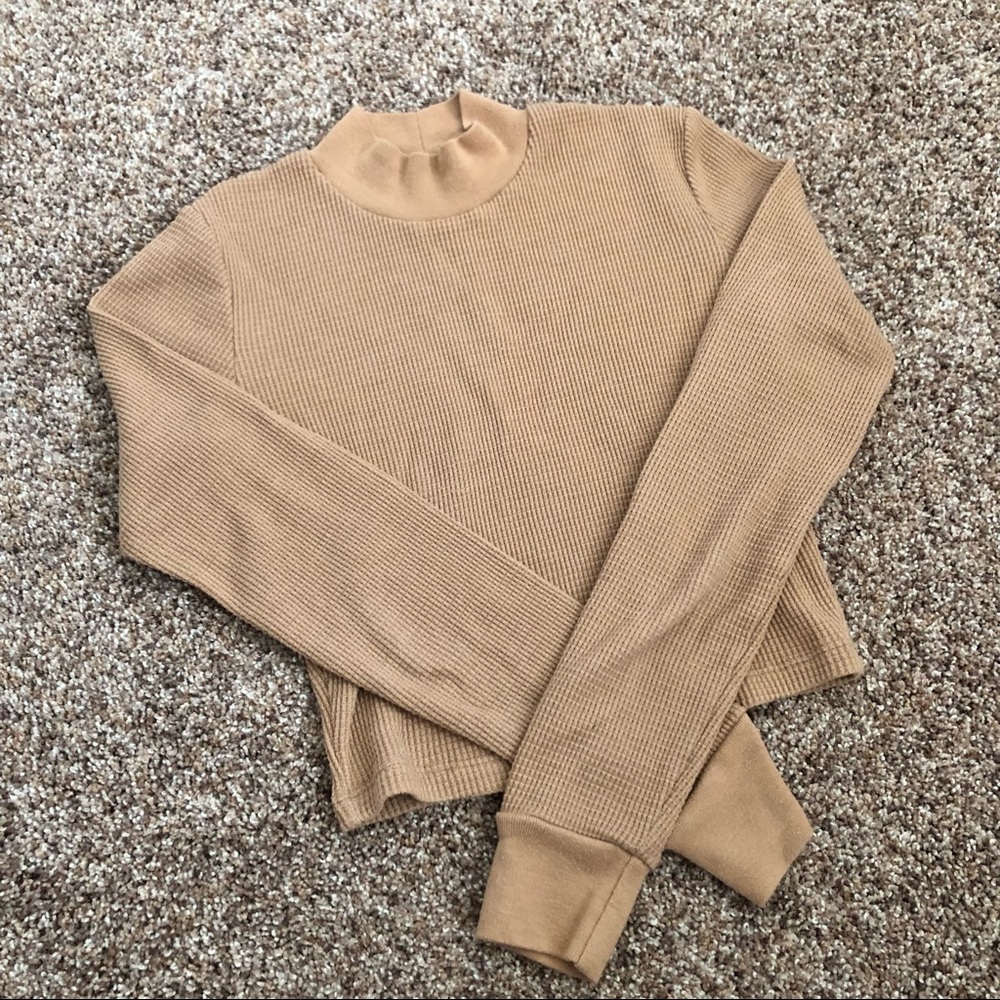 TNA Cropped Waffle Long Sleeve
